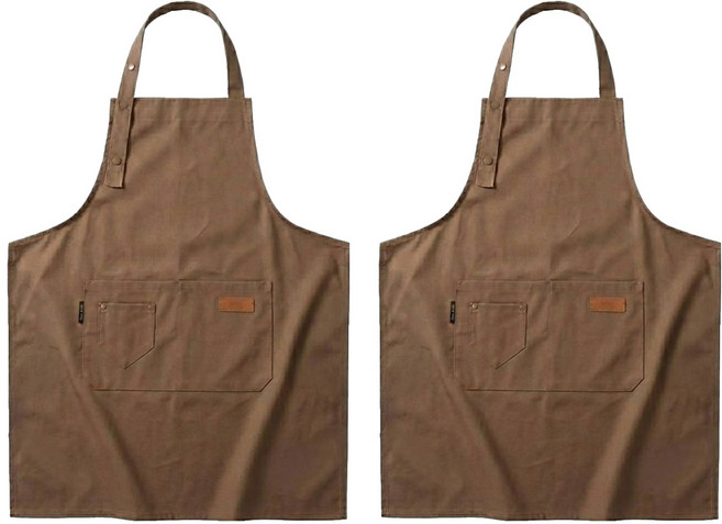 7822 Shop 生活選物 防水工作圍裙, 卡其色, 2件