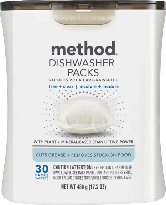 method 美則 潔淨三效聰明洗碗球 無香料 30個, 489g, 1罐