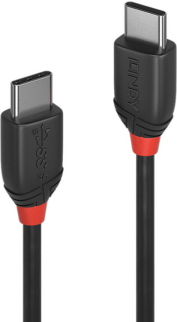 LINDY 林帝 Black USB3.2 Gen 2 x 2 Type-C/公-公傳輸線, 1.5m, 黑色, 1條