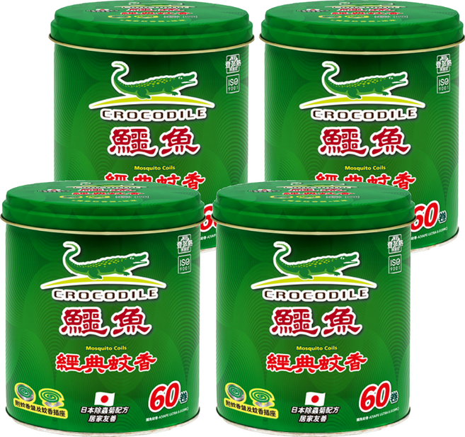 鱷魚 鐵罐蚊香, 750g, 4罐