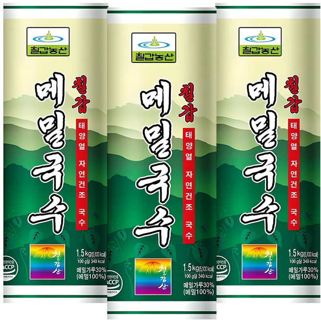 칠갑농산 메밀국수, 1.5kg, 3개