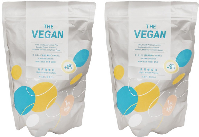THE VEGAN 樂維根 骨力高鈣植物性優蛋白 燕麥奶, 1kg, 2包