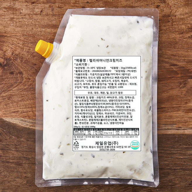 렐리쉬어니언 크림치즈, 1kg, 1개입, 1개