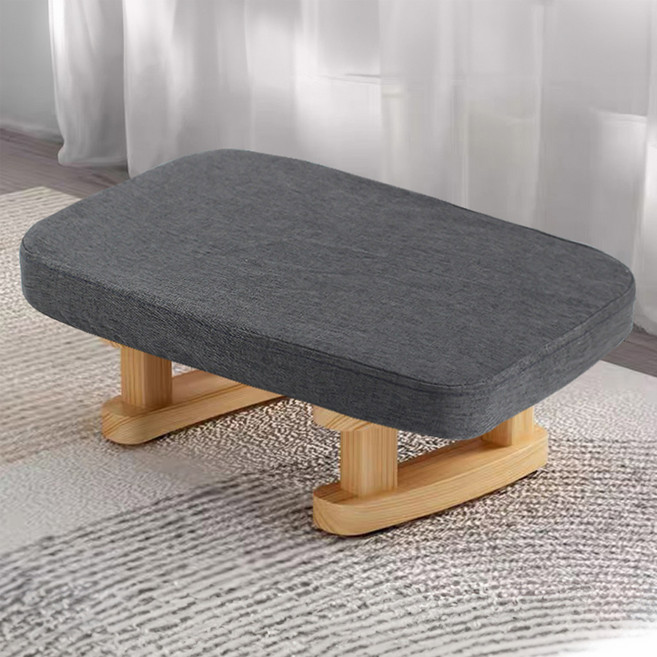 하늬통상 패브릭 쿠션 발받침대, 다크그레이