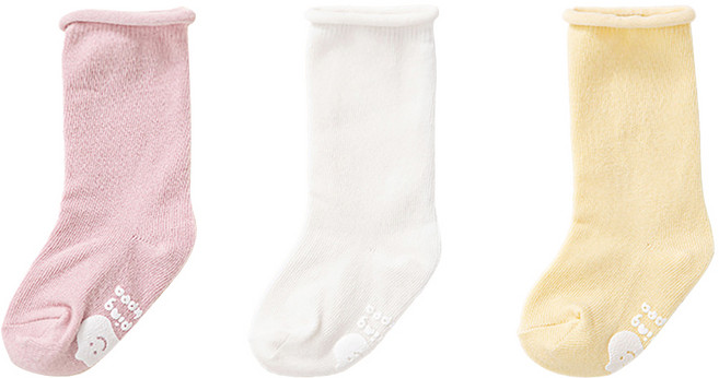 점핑칙피 여아용 무압박 롤링 니삭스 3족 세트