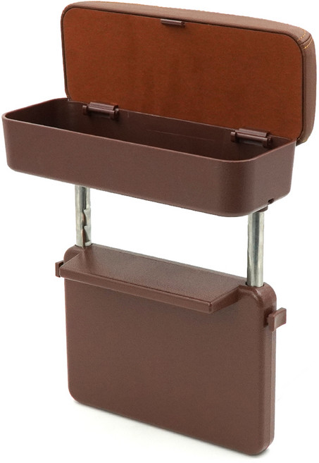 삼에스 콘솔쿠션 & 수납 사이드포켓 팔걸이, 브라운, 1개