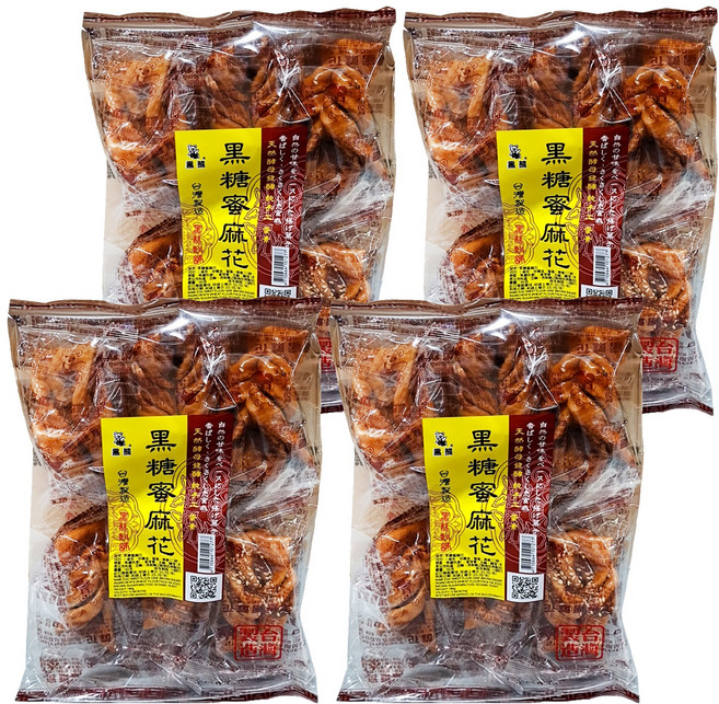黑熊 黑糖蜜麻花, 180g, 4袋