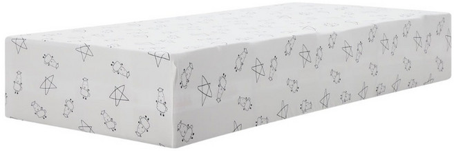 baa baa sheepz 抱抱羊 cute系列 嬰兒床單, 白色星星, 1個