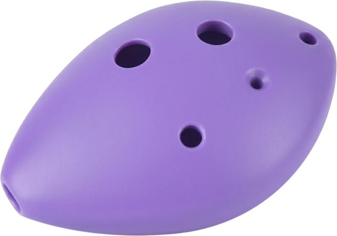 6孔高音C調 塑膠高音樹脂陶笛, 紫色, 1個