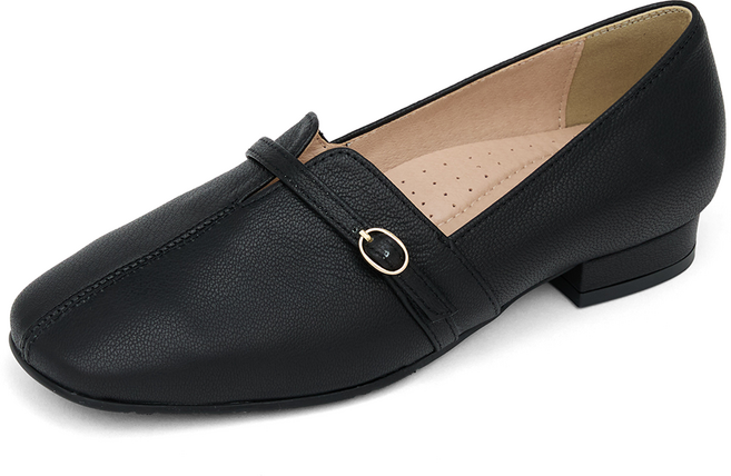 GISSE 女款 J-shoe 手工天然羊皮 Hiton 方頭樂福鞋 2cm