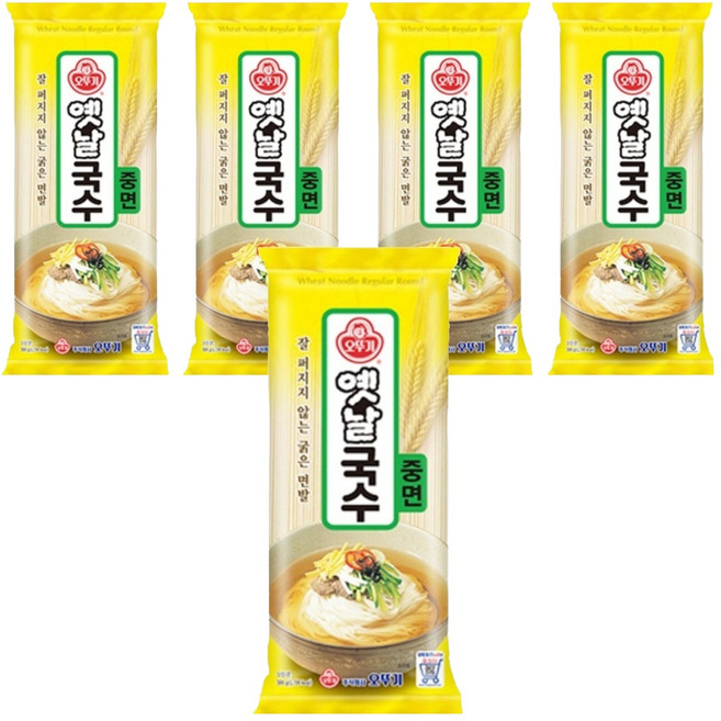 오뚜기옛날 국수중면, 500g, 5개