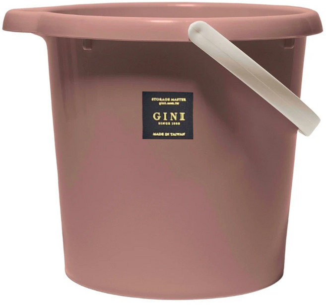 GINII 基尼 質感加厚手提水桶 6L 香頌粉 台灣設計製造, 1個