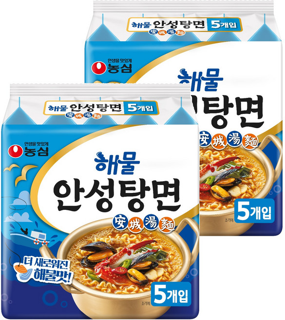 안성탕면 해물맛 112g, 10개