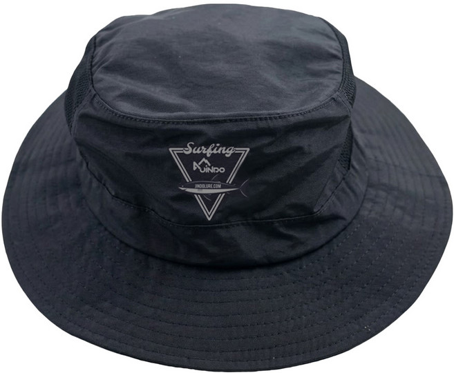 台灣 JiNDO 速乾衝浪帽 自由潛水帽 釣魚帽 漁夫帽 登山帽 奔尼帽, 黑色