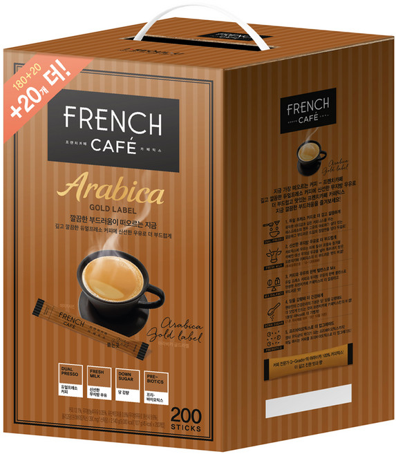 프렌치카페 아라비카 골드라벨 카페믹스, 10.7g, 200개입, 1개