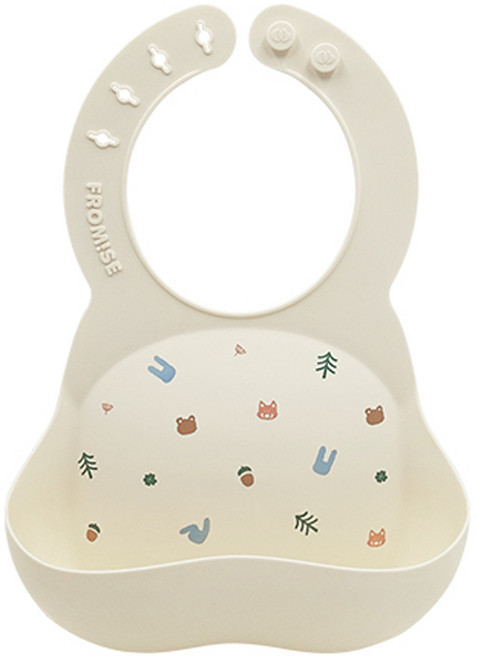 프로미스 실리콘 턱받이, 포레스트, 1개입, 1개