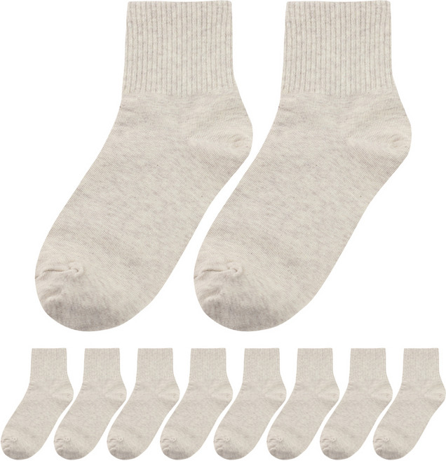 이지레그 여성용 프리미엄 밴드 중목 양말 10켤레