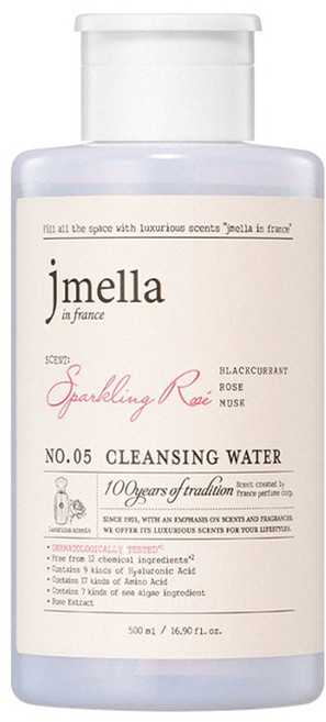 jmella in france 卸妝水, No.05 Sparkling Rose, 500ml, 1瓶