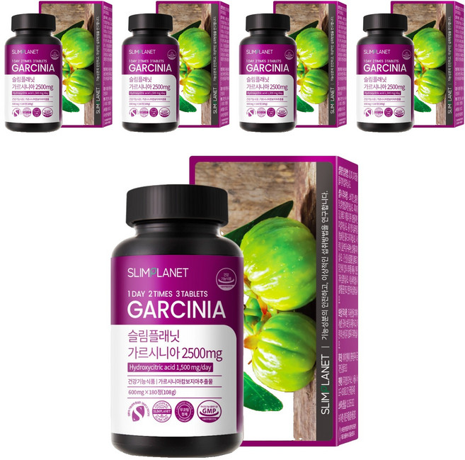 slimplanet 藤黃果 2500mg 瘦身輔助品 108g, 5個, 180錠