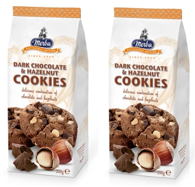 메르바 다크초콜릿 앤 헤이즐넛 쿠키, 200g, 2개 - 쿠팡