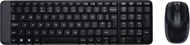 logitech 羅技 無線鍵盤滑鼠組, MK220, Black, 一般型