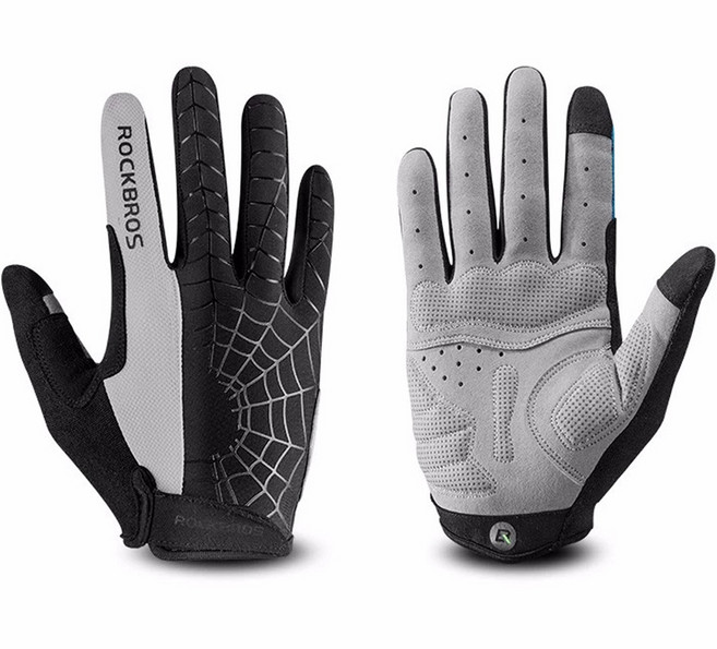 락브로스 스파이더 자전거 장갑 S109-1, 그레이, 1개