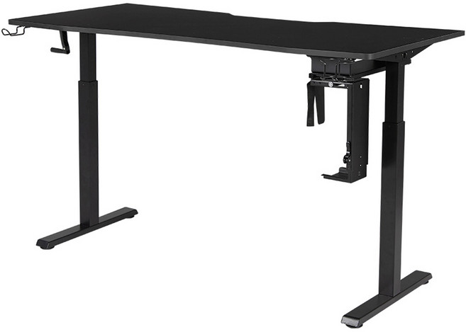제닉스 아레나 엑스 전동 높이조절 모션 데스크 1400 방문설치, 블랙 + 블랙