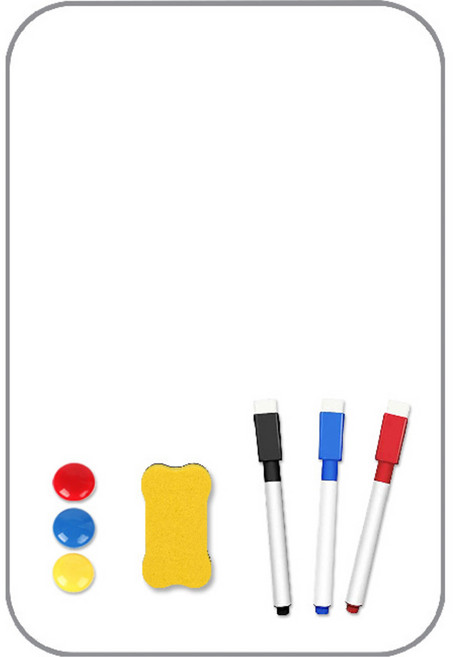 양면 자석 미니 화이트보드 그레이, 알루미늄