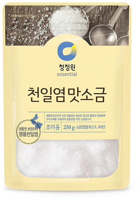청정원 천일염 맛소금, 250g, 2개