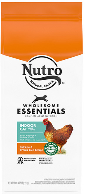 뉴트로 어덜트 실내묘용 건식사료, 닭+곡물, 2.27kg, 1개