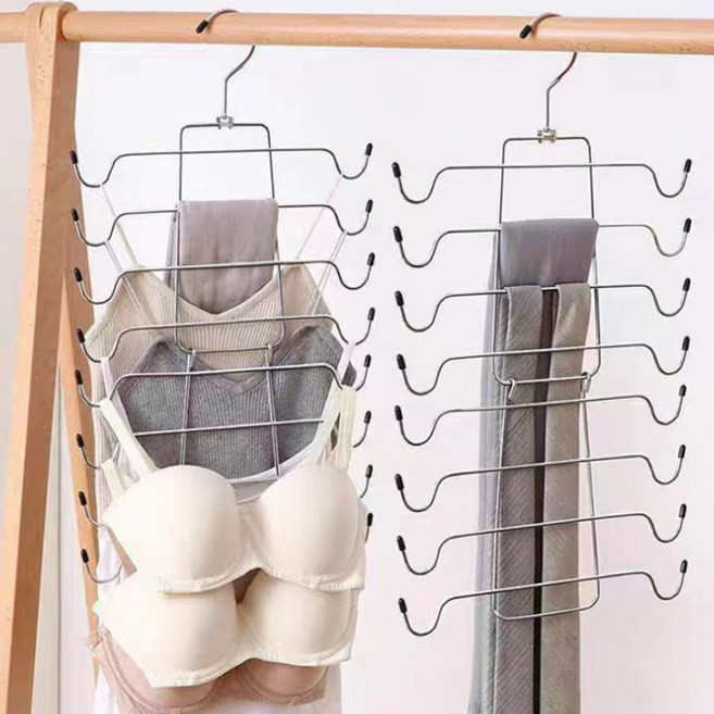 디오셀 다용도 접이식 나시 속옷걸이, 블랙고리, 2개