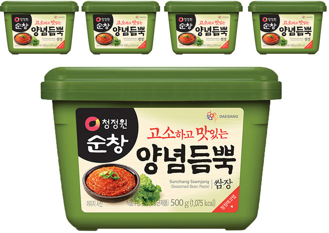 청정원순창 양념듬뿍 쌈장, 500g, 5개