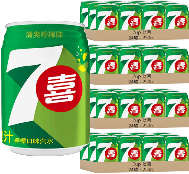 7up 七喜 汽水, 250ml, 96罐