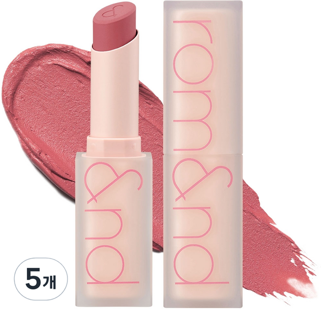 롬앤 제로 매트 립스틱, 5개, 10 핑크 샌드