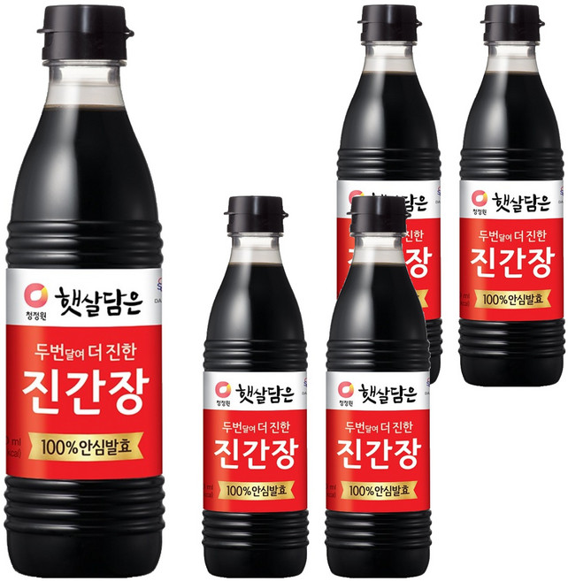 햇살담은 두번 달여 더 진한 진간장, 500ml, 5개