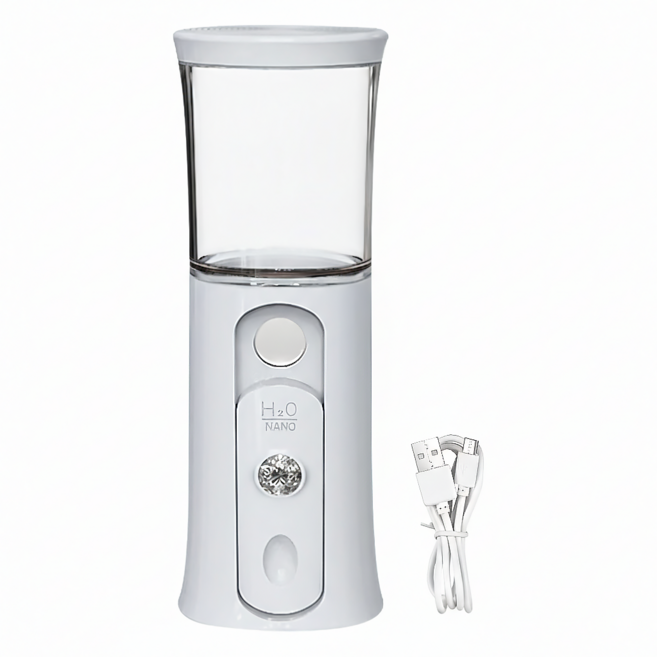 奈米眼部隨身噴霧 深層保濕舒緩 USB便攜 迷你補水清潔噴霧器, 白色