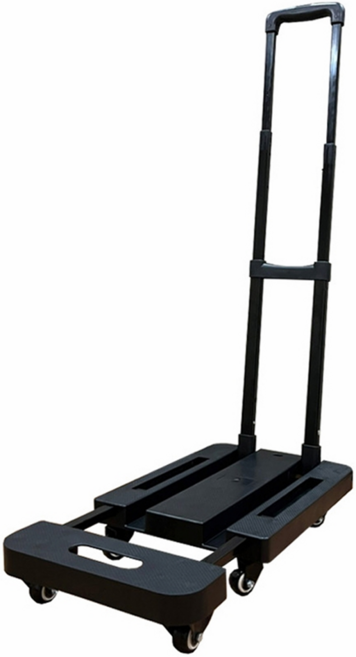 便攜式三段可伸縮折疊手推車 RO-021, 黑色, 1個