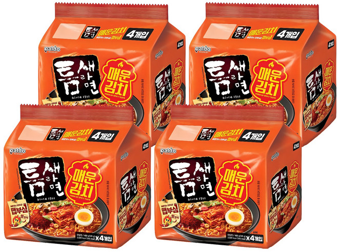 틈새라면 매운김치, 16개