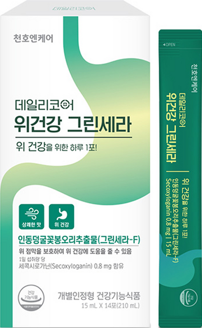 천호엔케어 데일리코어 위건강 그린세라 14p, 210ml, 1개