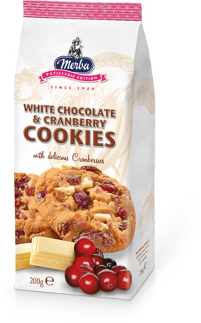 메르바 화이트 초콜릿 앤 크랜베리 쿠키, 200g, 1개 - 쿠팡