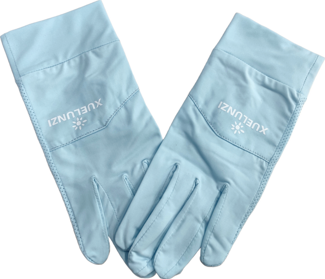 冰絲防曬手套 涼感觸控, 天藍