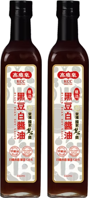 高慶泉 黑豆白醬油, 480ml, 2瓶