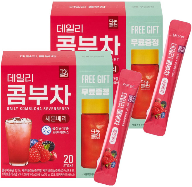 다농원 데일리 콤부차 세븐베리, 5g, 20개입, 2개