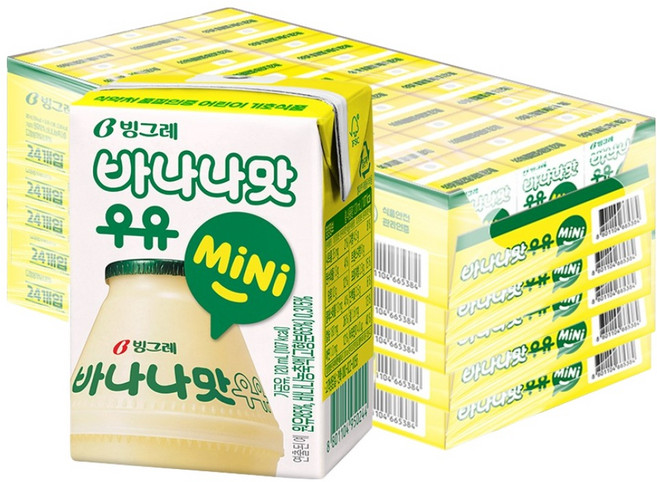 바나나맛우유 mini, 120ml, 120개