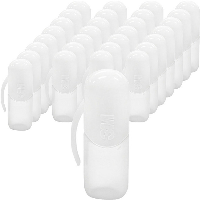 쓰리엠 휴대용 알약형 귀마개 케이스, 화이트, 60개