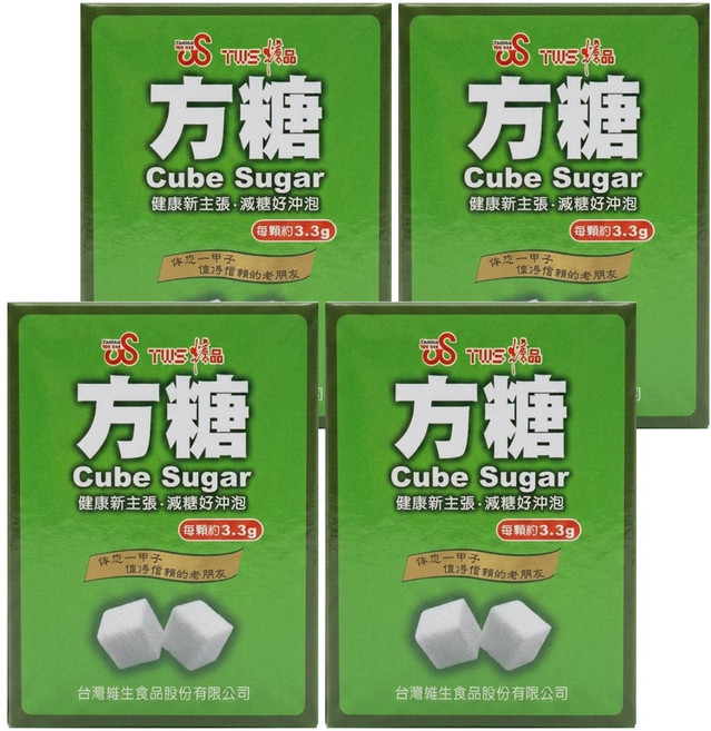 TWS 維生 方糖 105顆, 340g, 4盒
