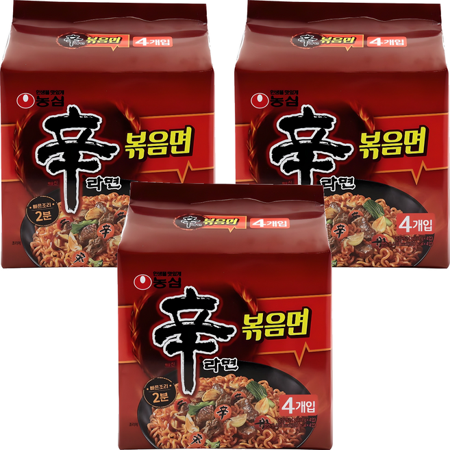 신라면 볶음면, 12개