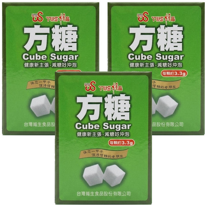 TWS 維生 方糖 105顆, 340g, 3盒