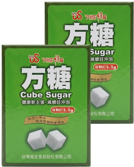 TWS 維生 方糖 105顆, 340g, 2盒