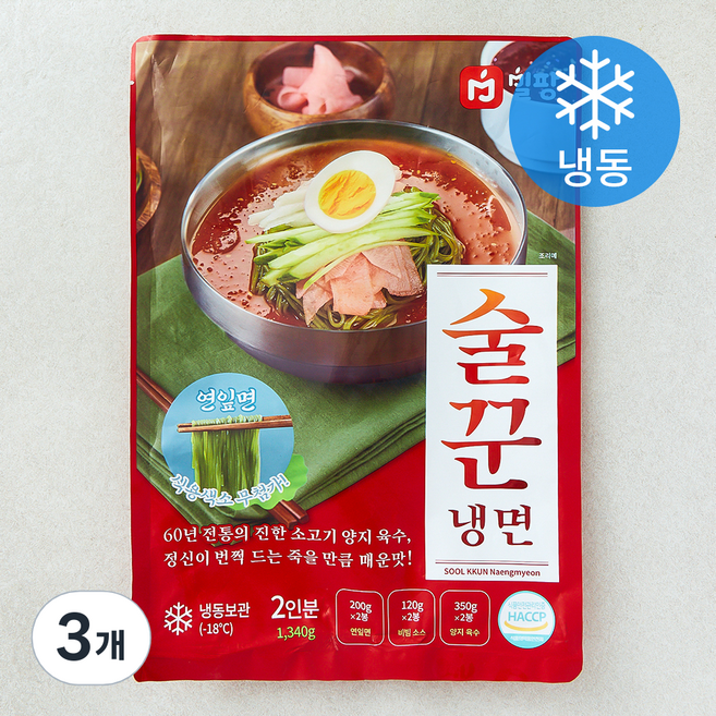 밀팡 술꾼냉면 밀키트 2인분 (냉동), 1.34kg, 3개